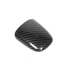 Carbon Fiber Inner Gear Shift Knob Cover Trim, Interchangeable Knob Accessory for Dodge Charger 2015 Up, Challenger 2015 Up, Durango 2018 Up