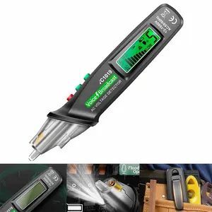 Intelligent Voice Voltage Detector Pen, 12-1000V Non-Contact AC Electrical Tester, Adjustable 5 Sensitivity Infrared Positioning Backlit Screen Flashlight Auto Power Off Safety Test Tool