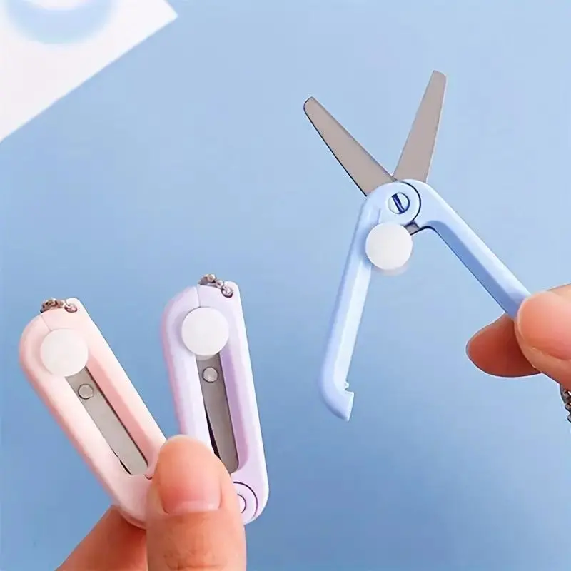 Portable Foldable Mini Stationery Scissors, 3/6/20pcs Creative Multifunctional Mini Scissors, Art Supplies for Home Travel Crafts Paper Cutting