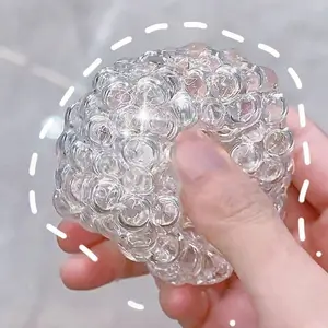 Handmade Stress Relief Ball, Fidget Balls, Noisy Pressure Ball, Fun Gift for Men and Women, Bead Stress Ball, Adult Moldable Vacuum Stress Ball