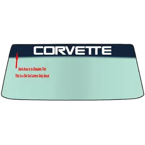 FOR CORVETTE WINDSHIELDS Custom Windshield Banner Vinyl Decal - With Application Tool