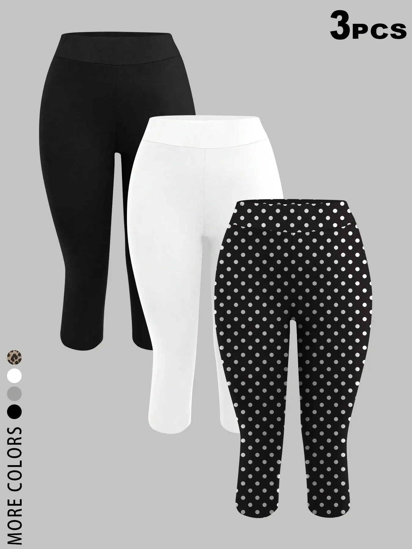 3 PCS/1 PCS High Waist Capri Leggings for Women, Y2K Aesthetic Stretchy Slim Fit Capris, Buttery Soft Casual Workout Pants, Pilates Leggings, Yoga, Gym, Daily Wear, Minimalist Style for Teen Girls, Gen Z Fitness Lovers