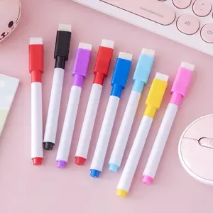 8pcs Color Color Marker Pen Office Whiteboard and Calendar, Refrigerator, Etc. Magnetic Marker Color, School Office Stationery Art Pen