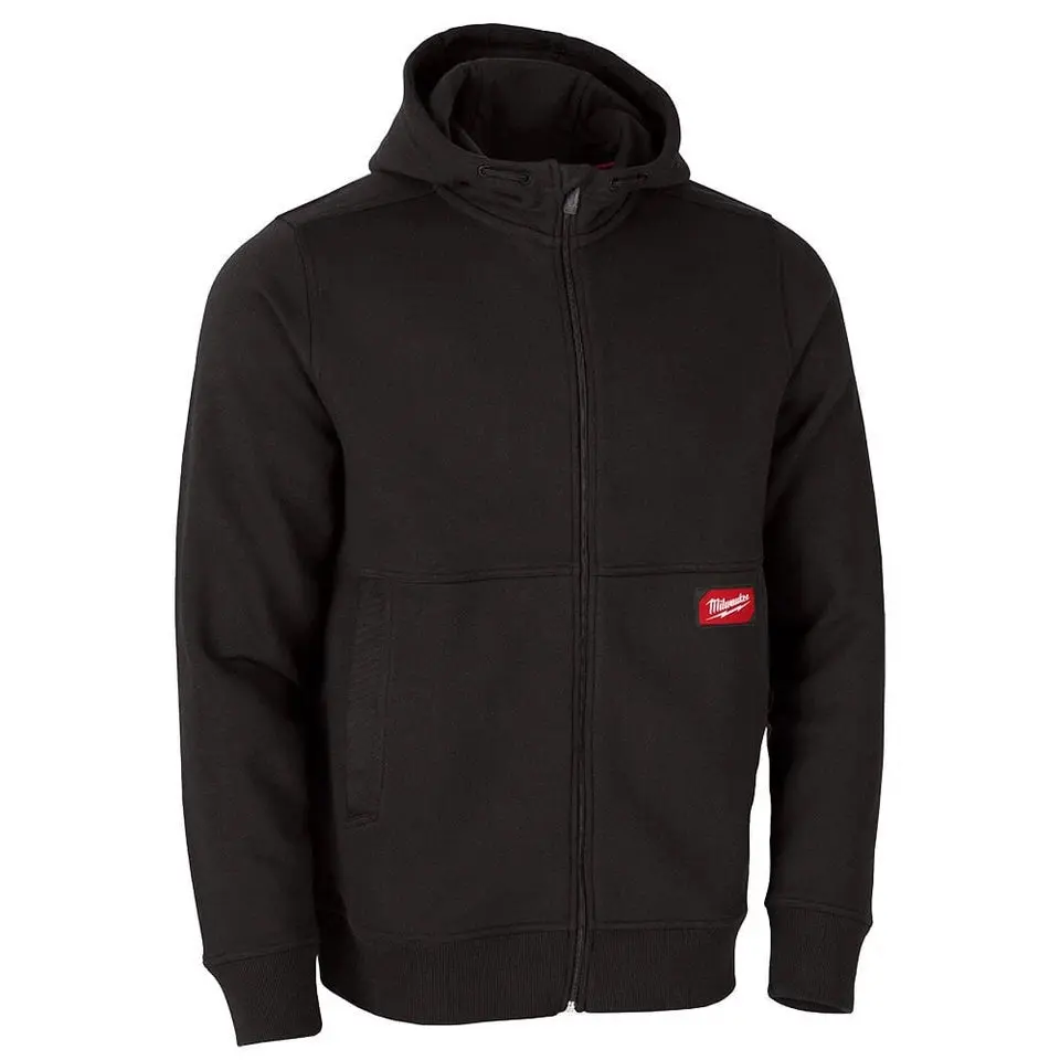 Milwaukee Men's M250 GRIDIRON™ Heavyweight Full-Zip Hoodie, Tear & Abrasion Resistant Long Sleeve with Reinforced Pockets, Sweatshirts, Menswear, Tops, Fabric, Cotton, Tear Resistant, Clothes