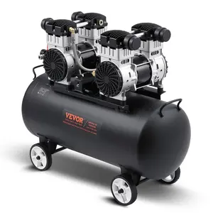 fathersdaygift VEVOR Air Compressor, 20 Gallon Steel Tank, 4HP 10.6 CFM90 PSI Oil Free Air Compressor Max. 125PSI Pressure, 78dB Ultra Quiet Portable Compressor, for Auto Repair, Tire Inflation, Spray Painting