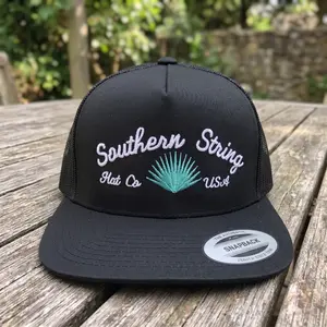 Southern String Embroidered Snapback Hat Coastal Trucker Cap Beach Hat