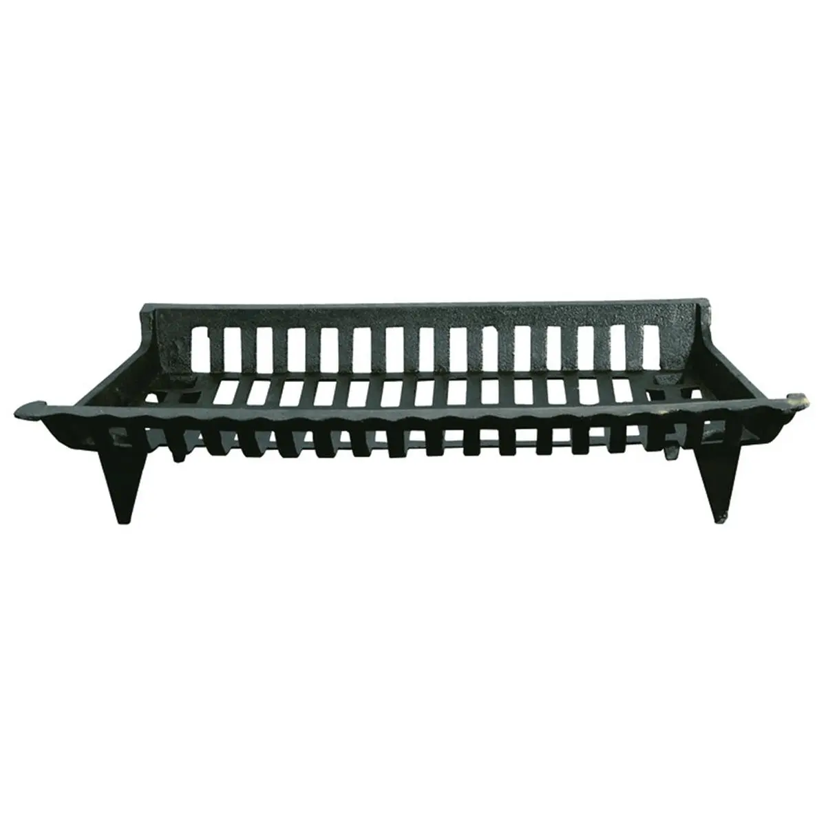 Ace Trading 27 in. High-Quality Rectangular Fire Pit - Cast Iron Wood-Burning Fireplace with Cast Grate, Log Lifting Functionality