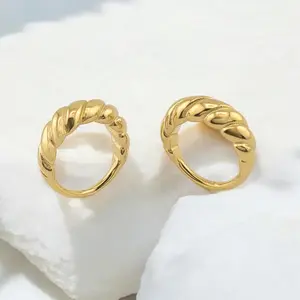 FWJ - STAINLESS STEEL JEWELRY-CROISSANT RING