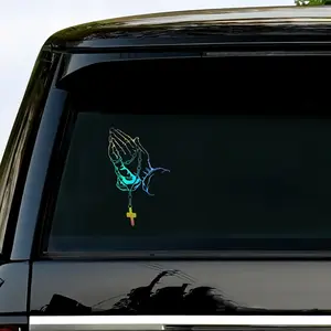 Praying Hand Pattern Car Sticker, Car Truck Decal, Decorative Car Body Decal Sticker, Car Decoration Sticker, Universal Car Decoration Accessories for Most Cars, Vehicle Exterior Decoration