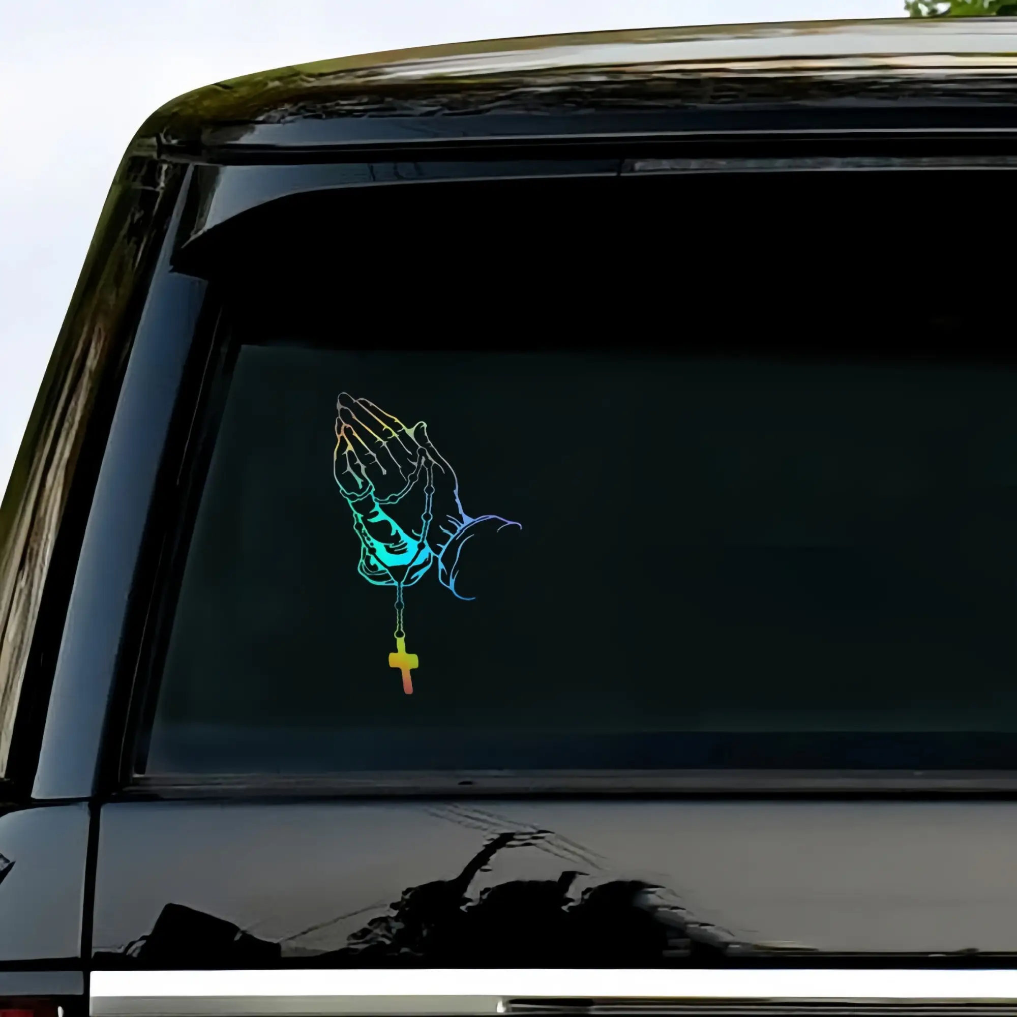 Praying Hand Pattern Car Sticker, Decorative Car Body Decal Sticker, Car Decoration Sticker, Universal Car Decoration Accessories for Most Cars