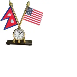 Nepal and USA Flag Car Trinket - Vehicle Dashboard Decoration, Car Interior Accessories, Car Trinkets