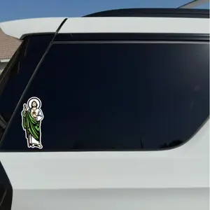 San Judas Tadeo #4 Color Vinyl Sticker - Colorful Decor Decorative Set Ornaments Religious Mexico Car Decals Vehicle Exterior Decoration