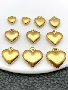 5pcs Stainless Steel Bear Charms, Heart & Footprint Pendants, DIY Jewelry Making Accessories for Bracelets, Necklaces, Earrings