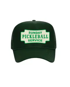 Sunday Pickleball Service - Green Foam Trucker Hat