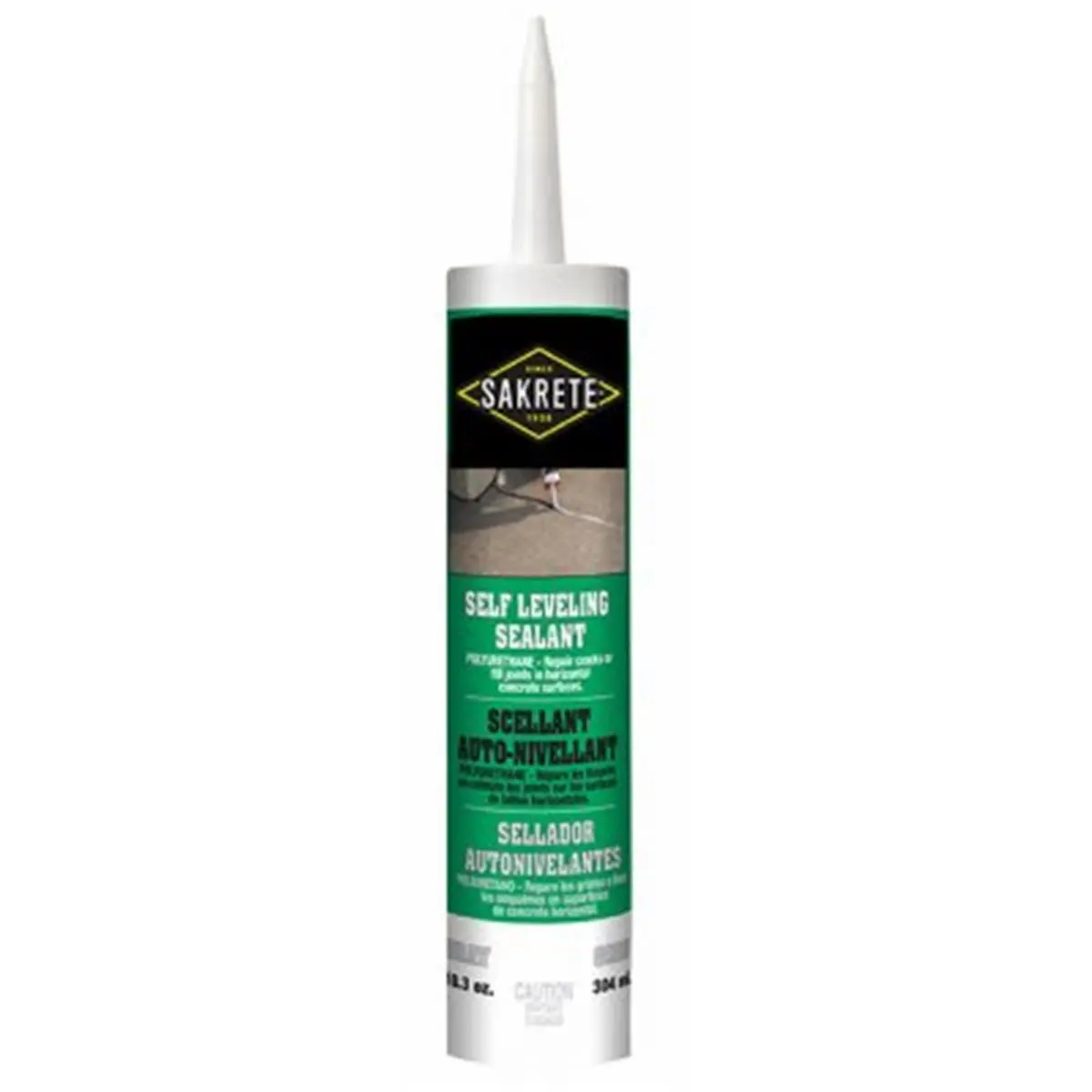 Sakrete Polyurethane Sealant, Single-Component Self-Leveling Caulk to Repair Horizontal Cracks in Driveways, Walks & Foundations - 10.3 oz, Steps, Concrete Repair, Horizontal Flows, Flexible Bond