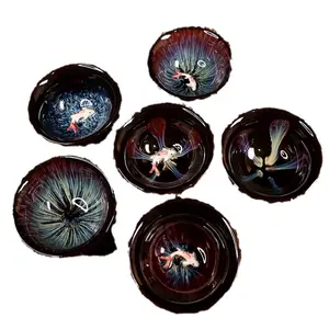 Large-capacity master cup, Jianzhan teacup, kiln-fired tasting cup, tea vessel, kung fu tea set, household ceramics Matcha Kit Set Butterfly