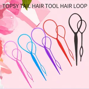 Topsy Tail Hair Tool Hair Loop, Hair Styling Tool, Hair Accessories Sets For Gir