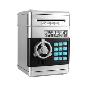 Electronic Coin & Bill Piggy Bank - Digital Piggy Bank ABS Material Password Lock ATM Bank Toy, Automatic Bill Scroll Savings Box for Boys & Girls, Perfect Halloween/Thanksgiving/Christmas Gift