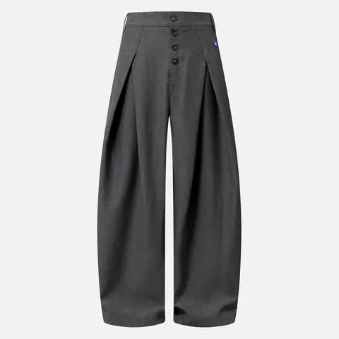 Aelfric Eden Pleated Wide Leg Work Pants High Waist Button Front Tailored Trousers Relaxed Fit Office Outfits Business Casual Pants for Women,sohochic