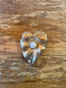 Vintage Petal and Pearl Brooch