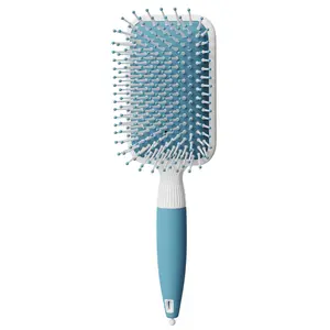 Osensia's Hair Brush for Thick Hair with Ionic Minerals - Paddle Brush for Men and Women, for Blow Drying, Straightening - Gentle Bristles, Easy Comfort Grip Flat by Osensia (Oval Brush)
