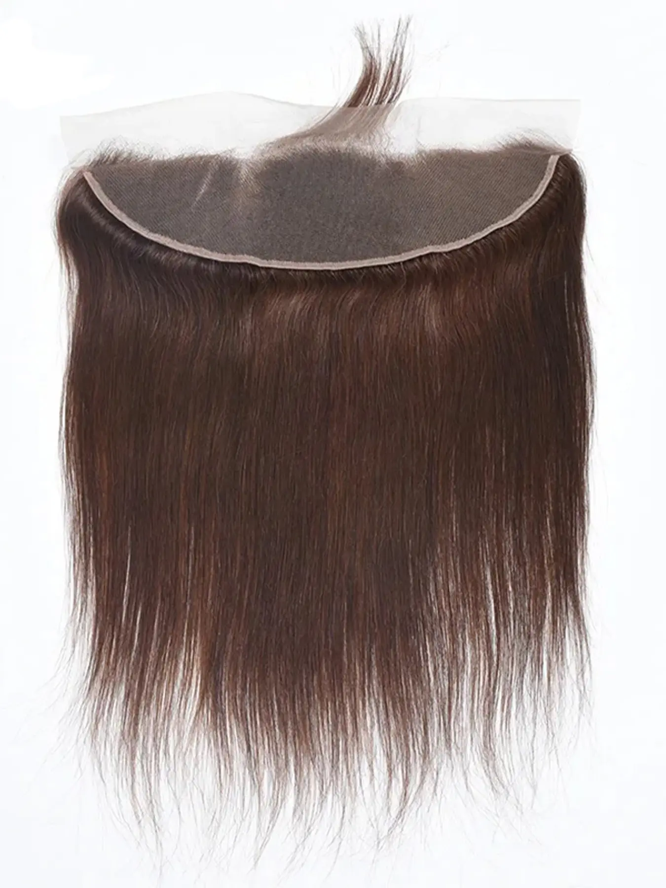 13*4 Chocolate Brown Ear To Ear Lace Frontal Closure #4 Color Long Straight Remy Unprocessed Frontal Human Hair Popular hair color 13x4 Transparent Lace Closure Glueless Hd Lace