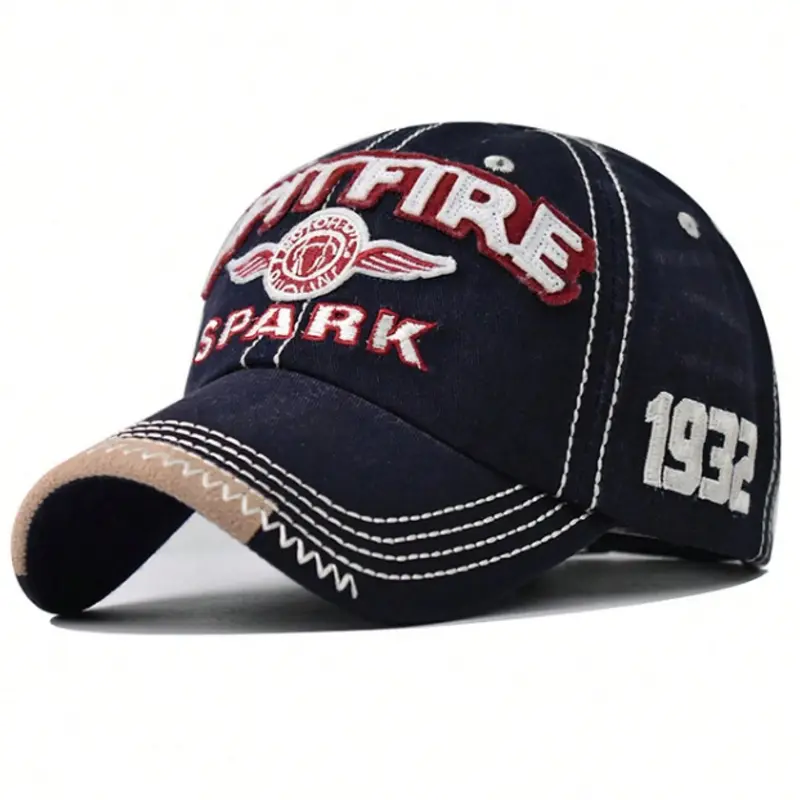 Retro Street Style Letter Embroidered Baseball Cap, Outdoor Sun Shading Sports Dad Hat for Men, Suitable for Daily Travel, Outdoor Sports, Daily Dressing