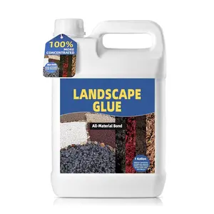 1 Gallon Landscape Glue - Long-Lasting Mulch & Ground Cover Glue - Covers 2X ,, -Drying & Weatherproof, Pet &  Safe - for Mulch, Gravel, Pine , Bark, Pebbles &