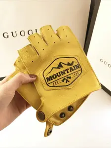 New Motorcycle Retro Motorcycle Half-finger Rider Men's Cycling Fitness Fingerless Driving Women's Driving Leather Gloves