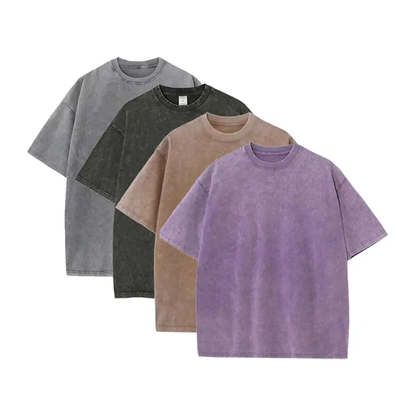 1/4 Pack Oversized Tshirts for Men Gym Vintage Heavyweight T Shirts Cotton Workout Acid Wash Baggy Tees