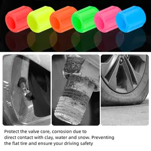 Luminous Tire Valve Caps  Car Motorcycle Glowing Valve Cover Car Tire Wheel Hub Styling Tool Auto Accessories 4/8/20pcs