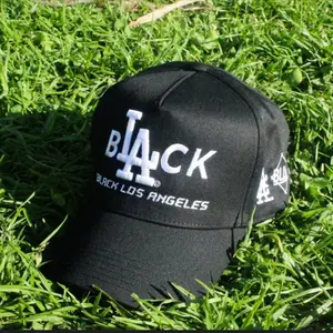 Black Los Angeles Signature Logo Hat | Streetwear Snapback Cap