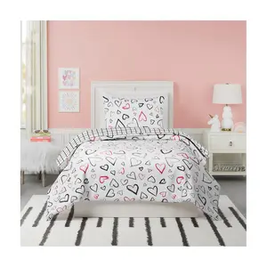Urban Playground Roxy Hearts Reversible Twin/XLComforter Set
