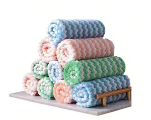 10-Piece Fiber Cleaning Towel Set Assorted Vibrant Colors Reusable Highly Absorbent Soft Non-Linting Eco-Friendly Kitchen & Bathroom Cloths