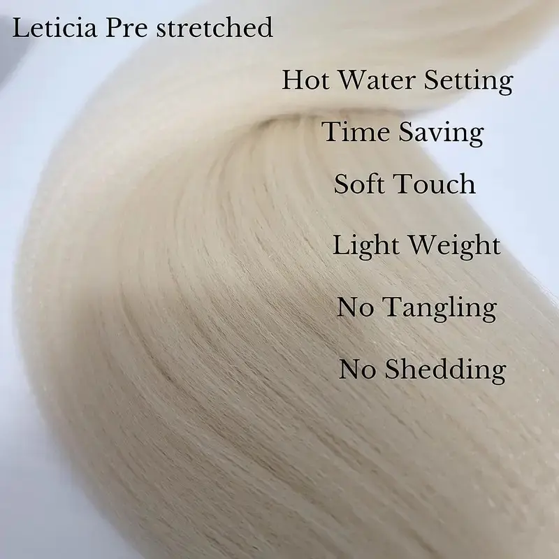 2026 NEW 26" Easy Pre Stretched Braiding Hair Extensions 613 Blonde Jumbo Braids Synthetic Hair Bundles Yaki Straight Hair Crochet Braid