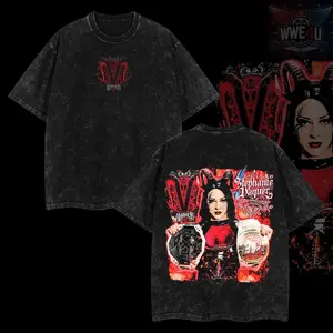 WWE Retro Vintage Edition Stephanie Vaquer Red Cool Oversized Soft T-Shirt 100% Premium Cotton Classic Gamis Men's Apparel Clothes Menswear mens graphic tee Fabric Seamless