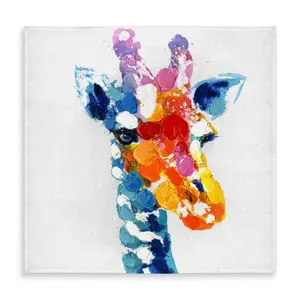 360 stand Square Giraffe Spotted Print Tablecloth - 58x58 in, Unique Animal Print, African Decor, Outdoor Patio & Picnic Dining Table Linen, Indoor-Outdoor Kitchen Textile