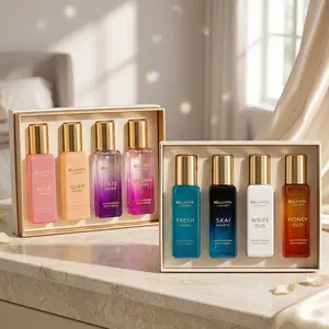 4x20ml Perfume Discovery Set for Women, Floral Vanilla Gourmand Collection, Glam Date Rose, Long Lasting Travel Size Scents