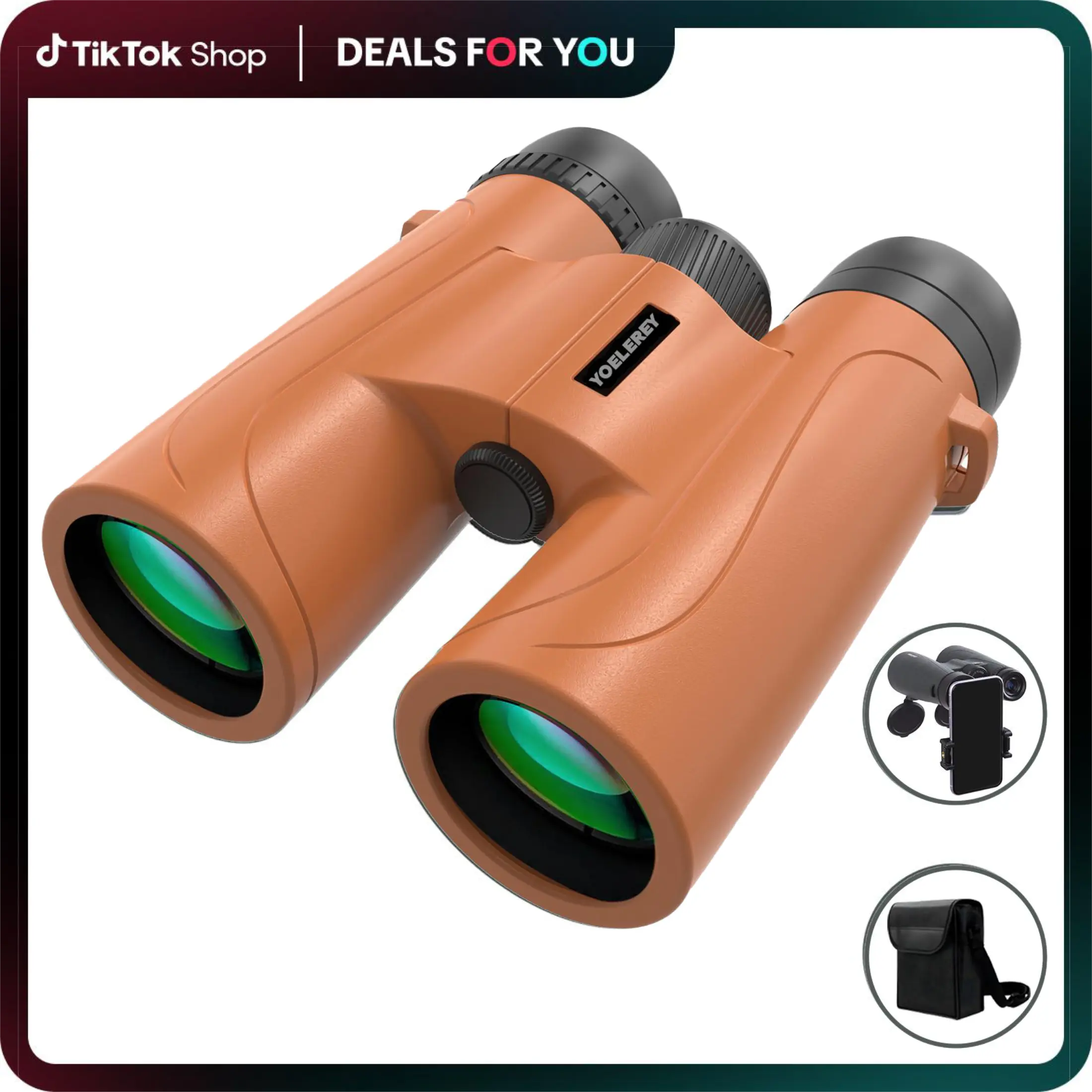 12x50 High Powered Binoculars for Adults, 23mm Large Eyepieces, BAK4 Prism, Waterproof, Lightweight, High Definition UHD Clarity for Bird Watching, Hiking, High Definition Binoculars