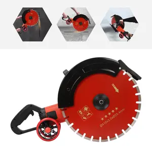 Electric Concrete Saw 4000W 3000RPM Circular Saw with 16.14in Blade Rolling Pulley for Concrete Stone Easy to Use 110V US Plug