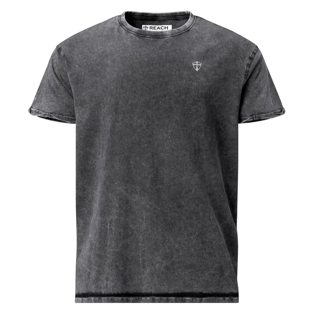 REACH Embroidered Logos Unisex Denim T-Shirt
