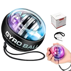 Portable Gyro Power Ball with Rope, Wrist Power Ball, Hand and Forearm Exerciser, Hand Grip Strength Training Ball for Muscle Training, Fitness Equipment for Home Gym, Workout Accessories, Valentine's Day Gift