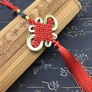 Handmade Traditional Chinese Knot Evil-Warding Ornaments - DIY Beading Jewelry Making Supplies with Charms, Home & Wedding Decor for Fortune Boost, Handmade Ornament