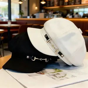 Retro Beret Duckbill Hat Unisex British Octagonal Design Fashionable Versatile for Casual Outings Parties