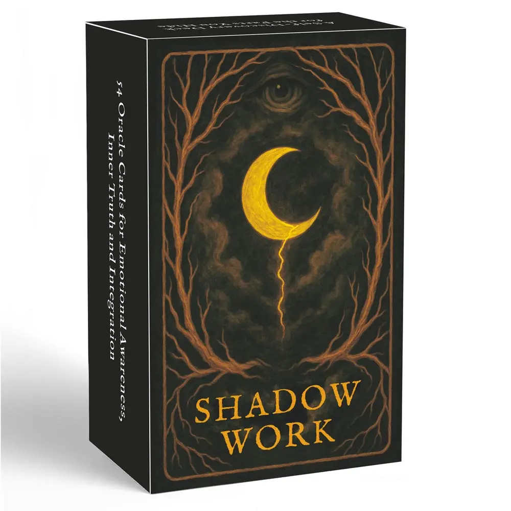 54-Card Tarot Deck, Reflective Moon Shadow Work Oracle Cards, Tarot Card Decks, Tarot Card Set, Tarot Card Game, Cards Games, 13 x 8 cm, for Self-Discovery and Emotional Insight, Spiritual Guidance Tool