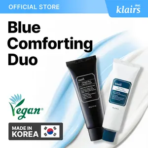 [DearKlairs] Instant Calming & Deep Moisturizing Duo | Midnight Blue Calming Cream, Rich Moist Soothing Cream, Korean Skincare