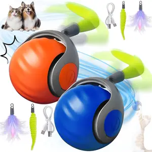 Smart Interactive  Toy Balls,Automatic Moving Balls for Cat  Touch Motion Rolling  Toy Ball,Self Rolling Smart  Toy Ball Interactive tToys with Tail cat toys
