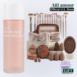 [Atti Amour] Rose Anti-Aging Essence - Hyaluronic Acid, EGF, Collagen for Sensitive Skin, Fragrance-Free, Waterless Formula, Anti-Wrinkle & Hydrating