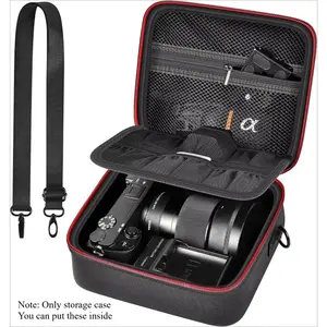Camera Case for Sony Alpha ZV-E10 Alpha a6400/ a6700/ a6100/ a6000/ a6600/ a6500 Mirrorless Digital Camera, Hard Travel Bag with a Shoulder Strap for Lens & Accessories, Camera Storage Bag