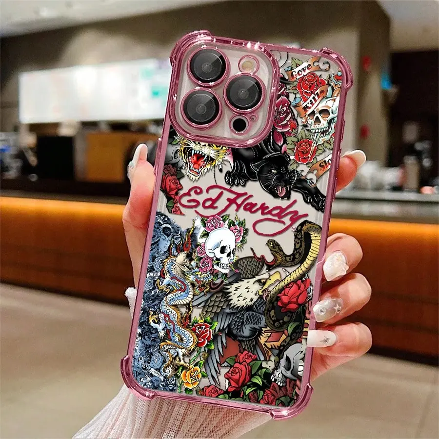 This is a tattoo-style black panther snake skull rose phone case, compatible with Apple iPhone 17, Pro Max, 16, 15, 14 Plus, 11, 12, 13 Pro Max, Xs Max, and XS Max. It features a retro, stylish, and unique design, and is exquisitely beautiful. Perfect as,